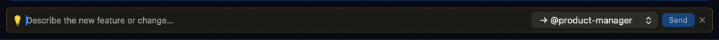 Feature input bar